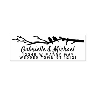 Rücksendeadresse für Hochzeitnamen | Zweigstelle V Permastempel