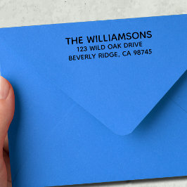 Rücksendeadresse für Ihren Familiennamen Gummistempel