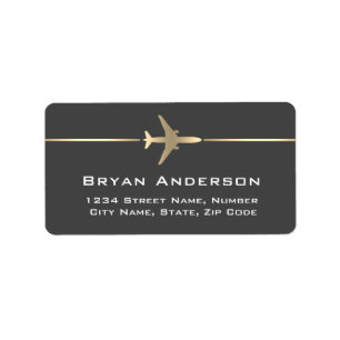 Rücksendeadresse für Jet-Flugzeug Adressaufkleber