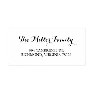 Rücksendeadresse für klassische Familienname Permastempel