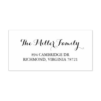 Rücksendeadresse für klassische Familienname Permastempel