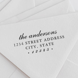 Rücksendeadresse für klassische Skriptfamilie Permastempel