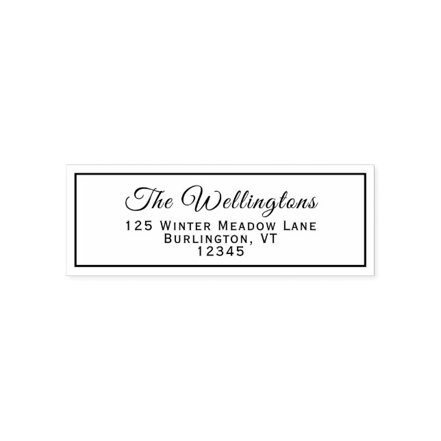 Rücksendeadresse für klassische Typografie Permastempel (Design)