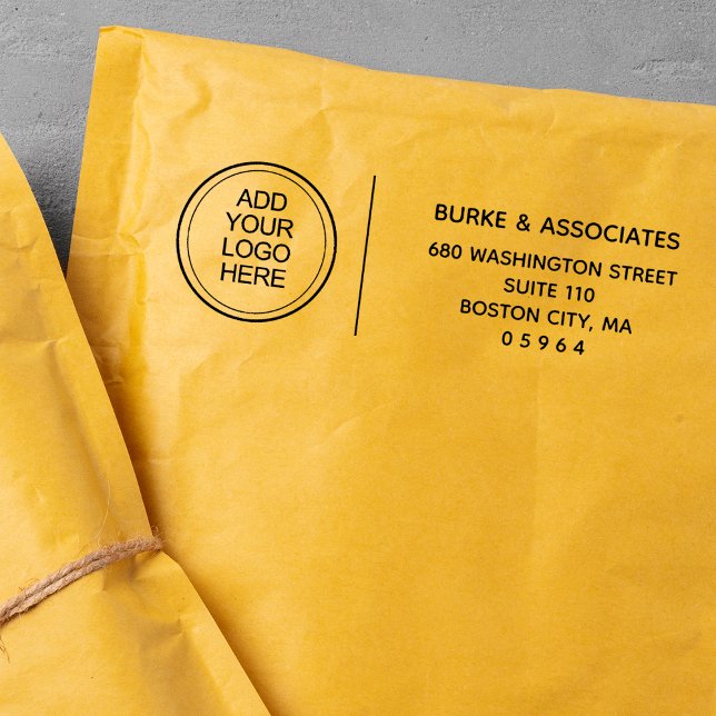 Rücksendeadresse für Logos hinzufügen Permastempel (Custom Add Logo Business Return Address Self-inking Stamp)