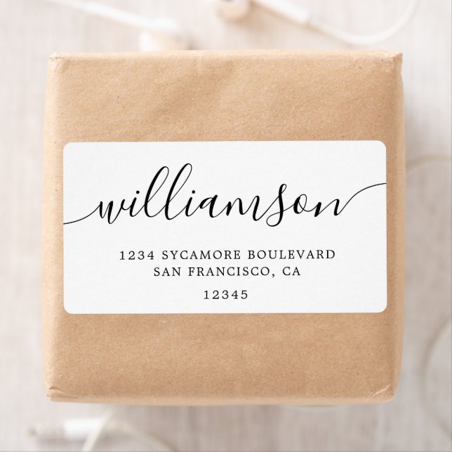 Rücksendeadresse für Minimalistische weiße Skripte (Insitu)