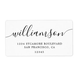 Rücksendeadresse für Minimalistische weiße Skripte