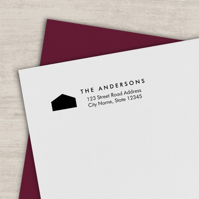 Rücksendeadresse für moderne Hausfamilien Permastempel (Von Creator hochgeladen)