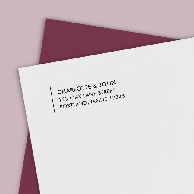 Rücksendeadresse für moderne Linienpaare Permastempel (Von Creator hochgeladen)