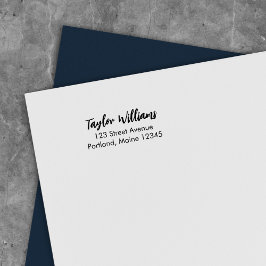 Rücksendeadresse für moderne Pinselstriche Permastempel