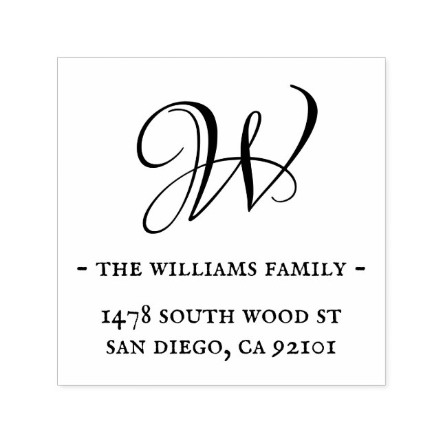Rücksendeadresse für Monogramm und Minimalistische Permastempel (Design)