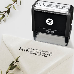 Rücksendeadresse für Monogramme oder Logokombinati Permastempel