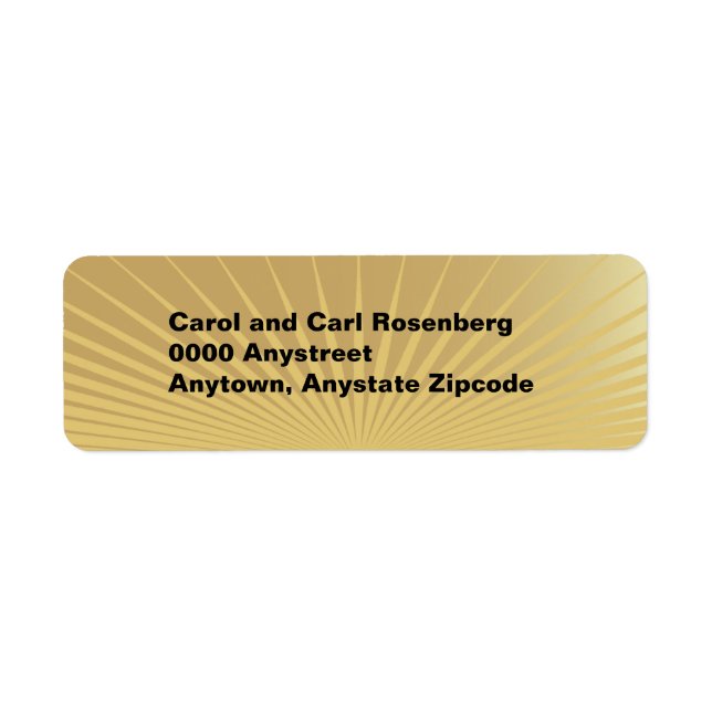 Rücksendeadresse für Movie Star - Gold (Vorne)