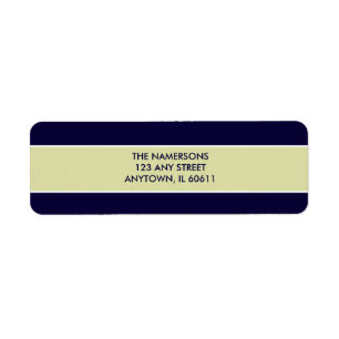 Rücksendeadresse für Navy und Tan