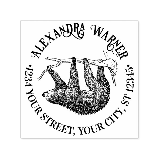 Rücksendeadresse für niedliches Hängegelenk #2 Permastempel (Design)