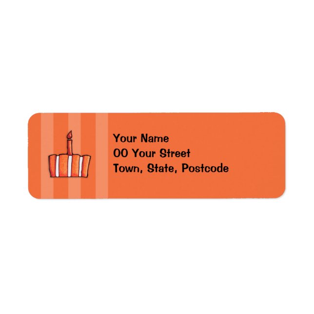 Rücksendeadresse für Orange-Streifen (Vorne)