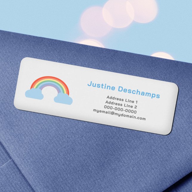 Rücksendeadresse für Pastell Rainbow (Pastel Rainbow Return Address Label)