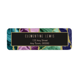 Rücksendeadresse für Peacock Watercolor Agate