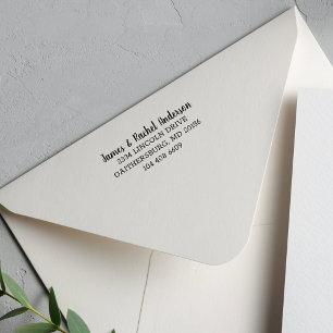 Rücksendeadresse für personalisierte Einfache Paar Permastempel