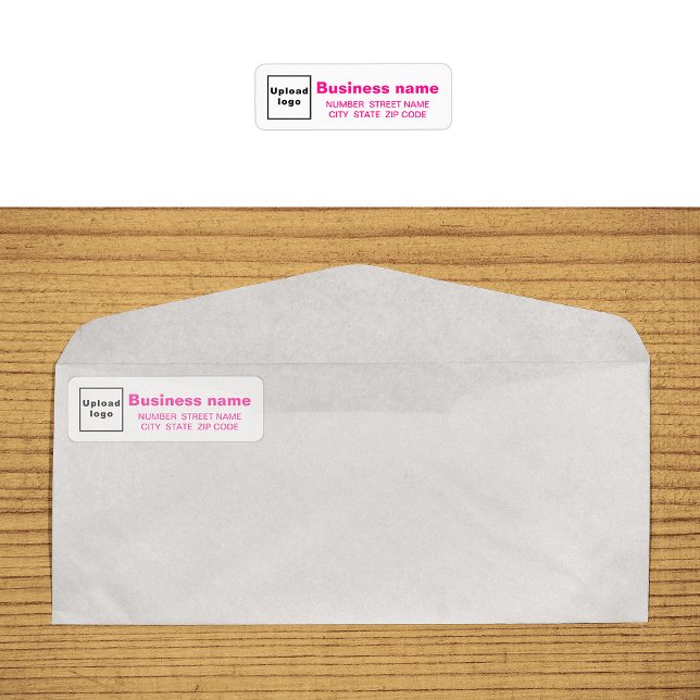 Rücksendeadresse für Pink Text (Return address label in pink text on envelope)