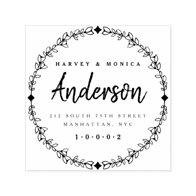 Rücksendeadresse für Pinselschrift und handgezeich Permastempel (Design)