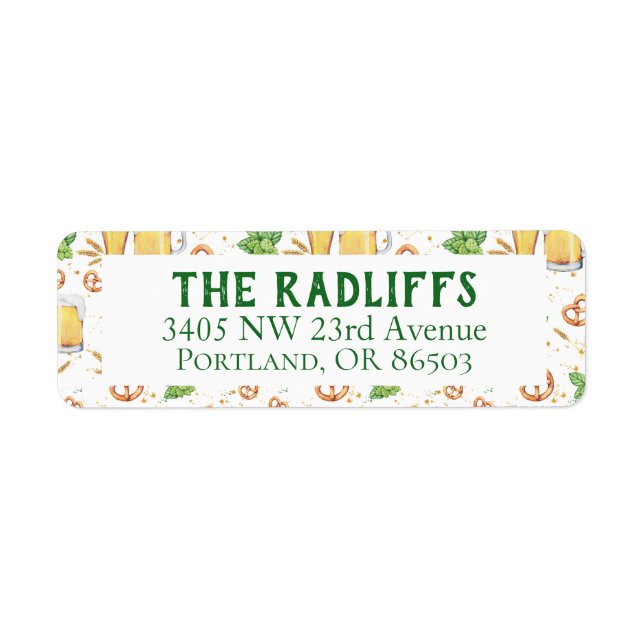 Rücksendeadresse für Pub-Muster (Vorne)