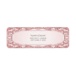 Rücksendeadresse für Rosa Blumenrahmen