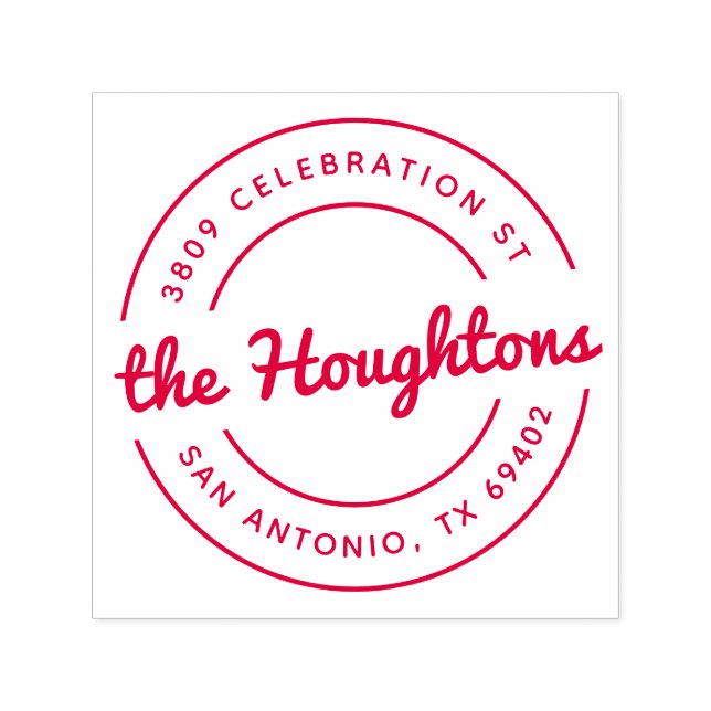 Rücksendeadresse für runder Skriptfamilie Permastempel (Design)