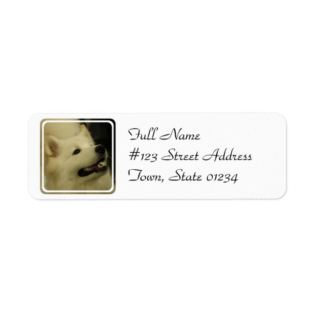 Rücksendeadresse für Samoyed Hunde (Vorne)