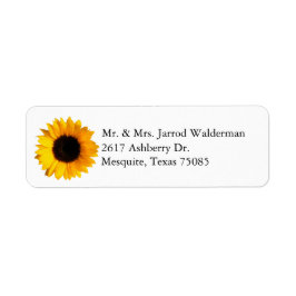 Rücksendeadresse für Sonnenblumen