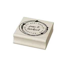 Rücksendeadresse für verheiratete Couple Hand Draa Gummistempel