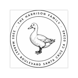 Rücksendeadresse für Vintage Enten Permastempel