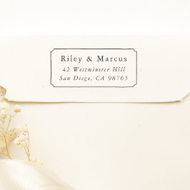 Rücksendeadresse für Vintage Rahmen und Paare Gummistempel