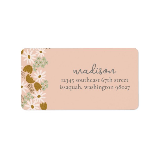 Rücksendeadresse für Vintages Brautparty Adressaufkleber (Vorne)