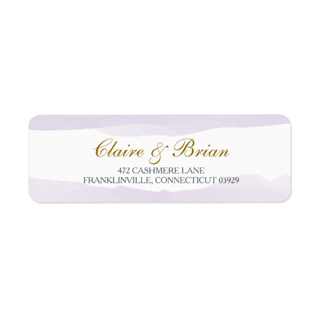 Rücksendeadresse für Wasserfarben, Lavendel (Vorne)