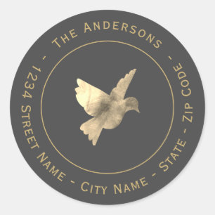 Rücksendeadresse für Wasserfarben Runder Aufkleber