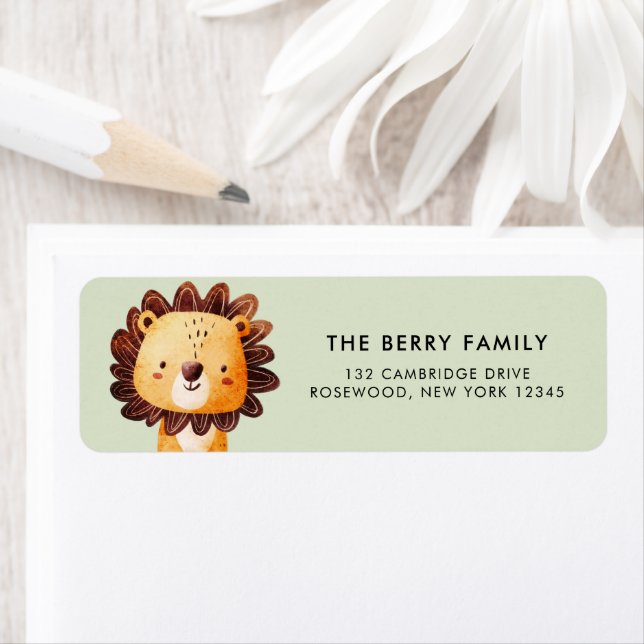 Rücksendeadresse für Watercolor Lion Safari (Insitu)