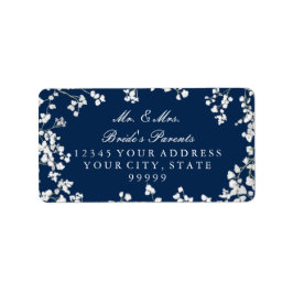 Rücksendeadresse Gipskraut Floral Wreath Adressaufkleber