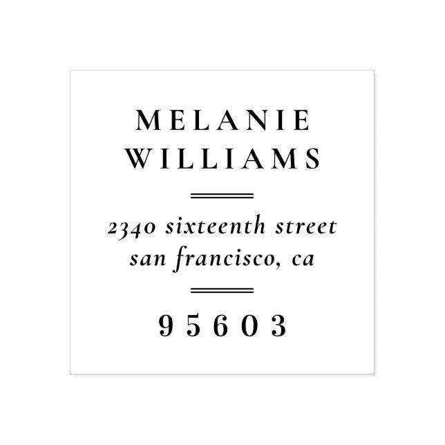 Rücksendeadresse Gummistempel (Prägung)