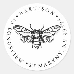 Rücksendeadresse Handgefertigt mit Liebe Firmennam Runder Aufkleber