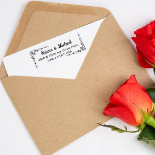 Rücksendeadresse, Hochzeit oder Familie Gummistempel