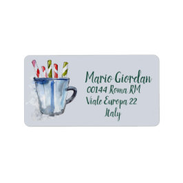 Rücksendeadresse Hot Chocolate Peppermint Sticks Adressaufkleber