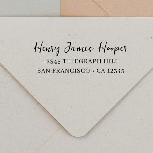 Rücksendeadresse Informeller Skripthandschriftname Permastempel