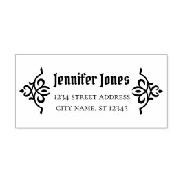Rücksendeadresse Jugendstil-Ornament CC1140 Gummistempel