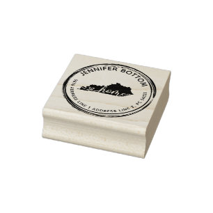Rücksendeadresse Kentucky Gummistempel