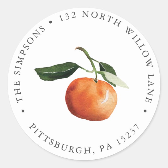 Rücksendeadresse Klassischer Rundaufkleber Runder Aufkleber (Vorderseite)