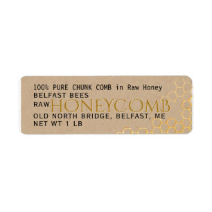 Rücksendeadresse Kraft Honigwabe oder Comb Honey L