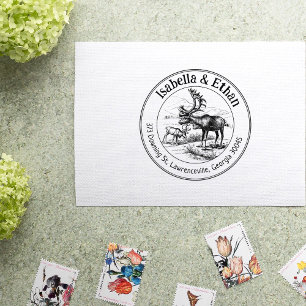 Rücksendeadresse, Kreis Gummistempel