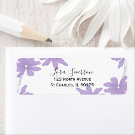 Rücksendeadresse lila und weißer Milchprodukte