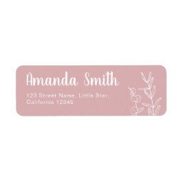 Rücksendeadresse Minimalistischer Eukalyptus-Blätt