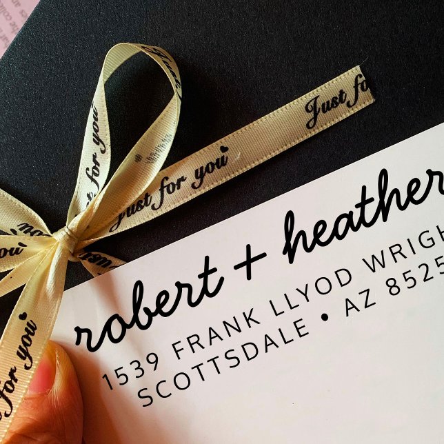 Rücksendeadresse Minimalistischer Skriptname Hochz Permastempel (Von Creator hochgeladen)